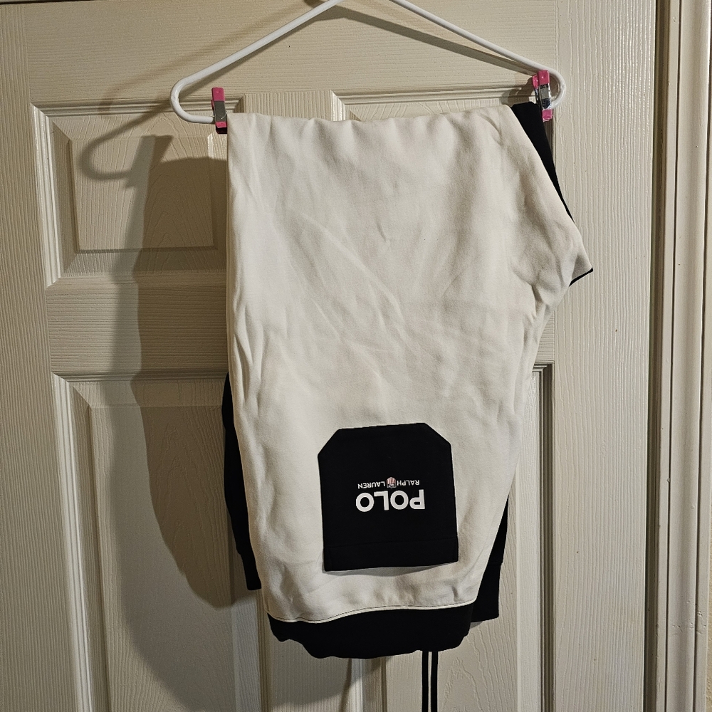 Polo by Ralph Lauren White and Black Sweatpants